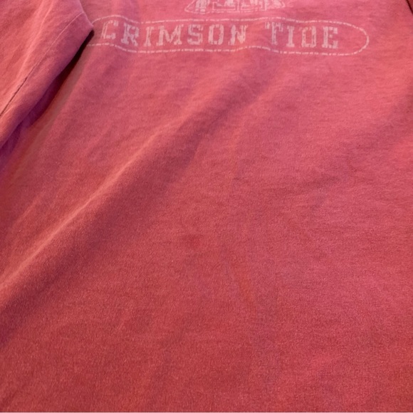 Alabama Crimson Tide Long Sleeve Tee Shirt Faded Red with Elephant Logo Size Med - Picture 5 of 10